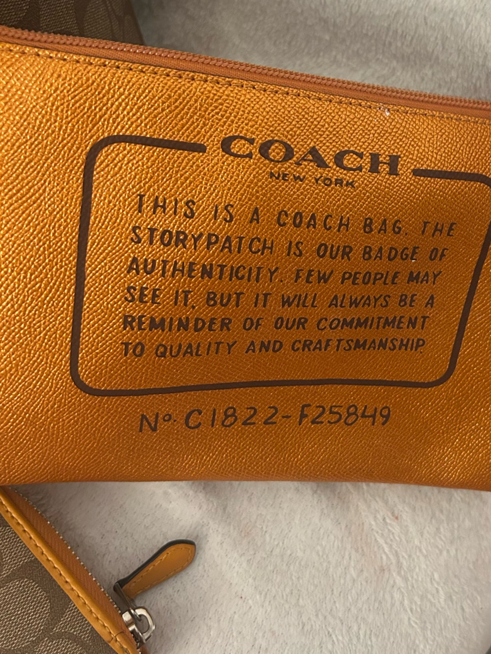 Coach Brown Signature Canvas Tote with Oran Leather Trim & Matching Wallet Pouch - Picture 6 of 11